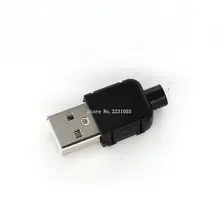 10 комплектов DIY USB 2,0 разъем типа A штекер 4 Pin в сборке адаптер гнездо припоя Тип Черный Пластиковый корпус для подключения данных