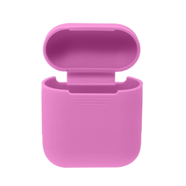 Защитный силиконовый чехол-накладка для Apple AirPods, беспроводной чехол для зарядки наушников, защита от ударов - Цвет: Pink