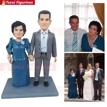 

couple wedding anniversary figurine home decor trend outlet mini statue collections styles polymer clay art figure by Turui Figu