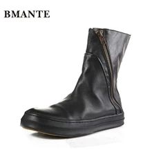 Натуральная кожа; известный бренд; модная мужская повседневная обувь; высокие ботинки с высоким берцем на толстой подошве в стиле Харадзюку; мужские ботинки с искусственным мехом в австралийском стиле