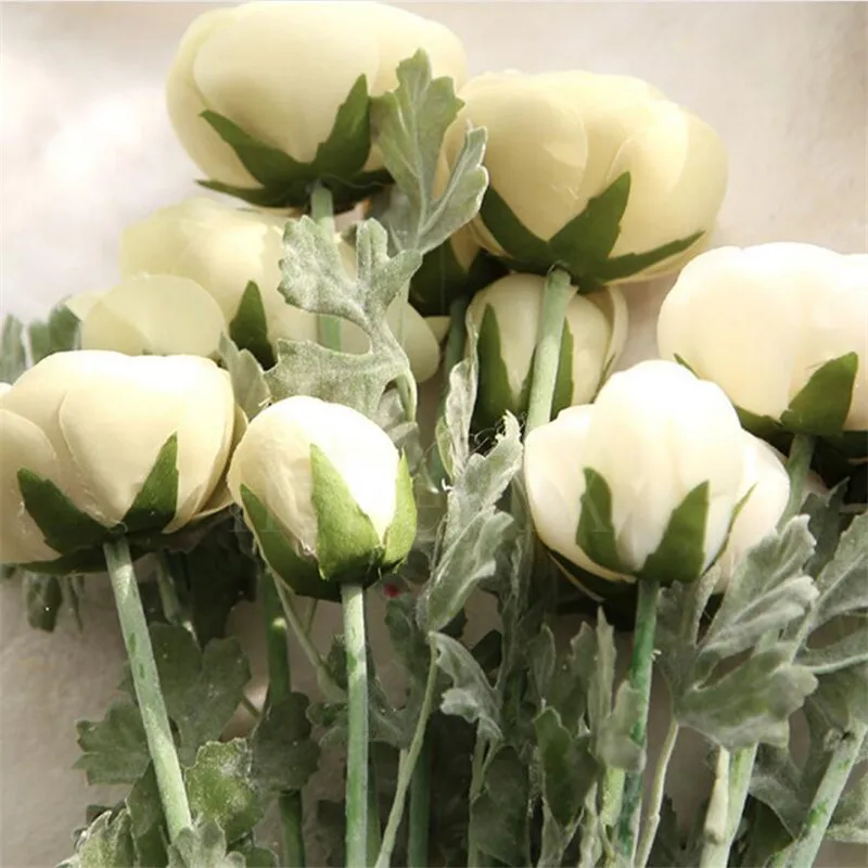 3 шт./лот, белый букет шелковых цветок, искусственный цветок, декоративный цветок, украшение для дома