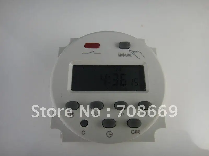 

DIGITAL PROGRAMMABLE WEEKLY TIMER SWITCH 12VDC 16A