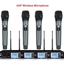 Bolymic UHF draadloze microfoon 4x100 беспроводной караоке микрофон системы беспроводной микрофон inalambrico