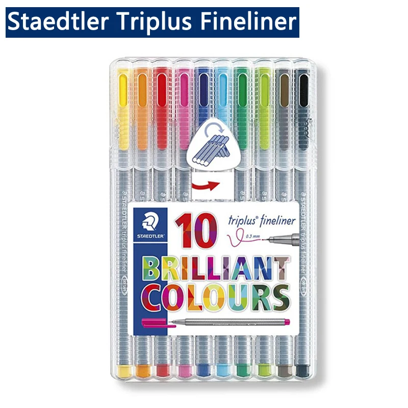 1534 20 De Réductionstaedtler Triplus Fineliner 334 Pointe De Feutre Fin Noir 03mm Marqueur De Couleur Stylo De Dessin Doublure Stylo Peinture