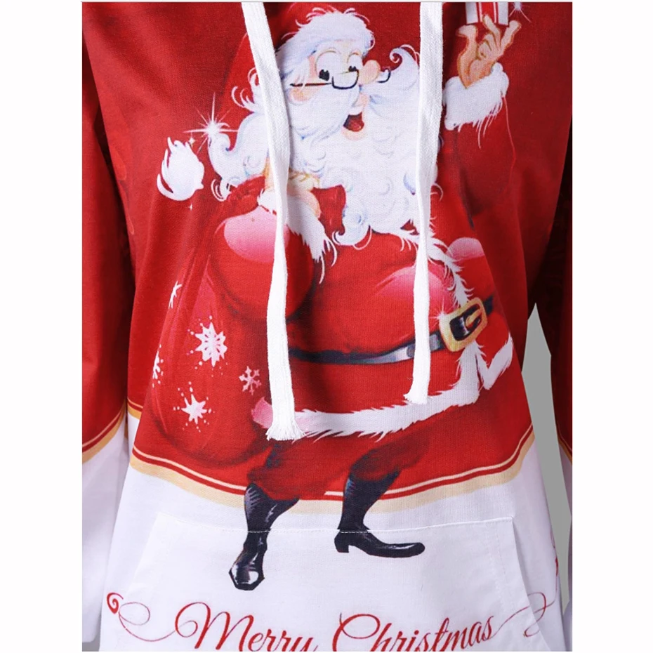 Christmas Clothing Hoodie Sweatshirt 2019 New Year Dress Women Print Santa Cute Funny Autumn Winter Clothes Womans Pullover (4)