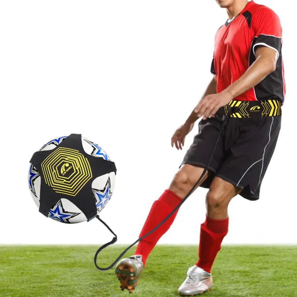 Регулируемый футбольный тренажер, футбольный мяч, тренировочный пояс, Оборудование Для Жонглирования, Кикеры, ремни, инструменты