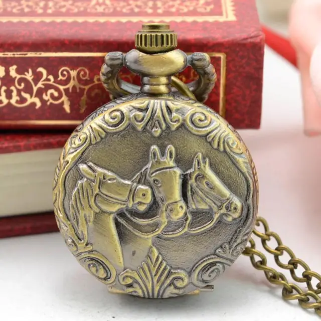 Men's Gift Vintage Classic Retro Bronze Design Pocket Watch Quartz Pendant Neckl Men's Gift Vintage Classic Retro Bronze Design Pocket Watch Quartz Pendant Neckl
