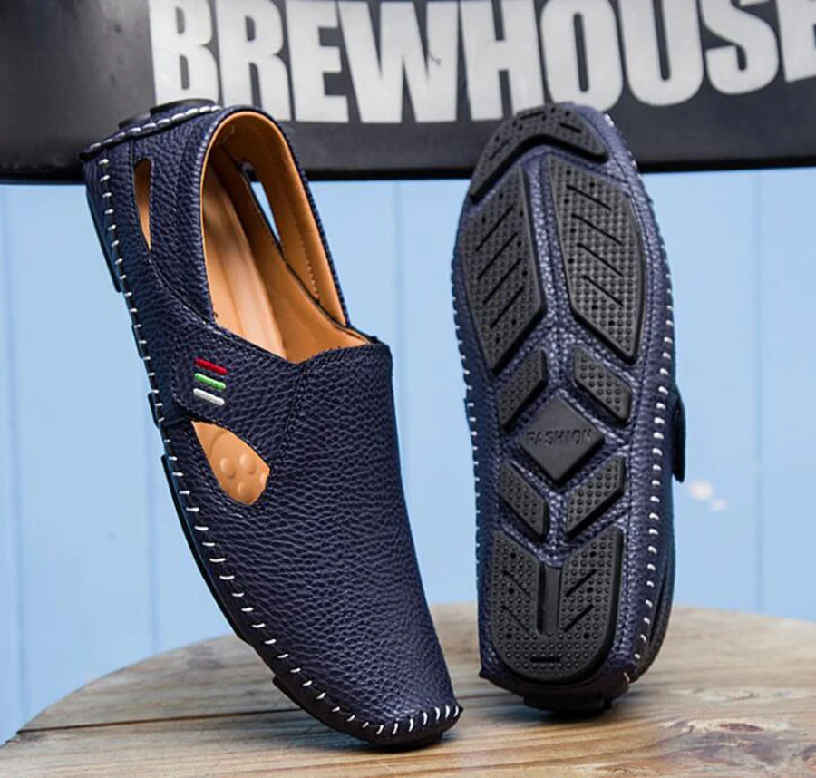 branco Verão Em Peas Sapatos Sapatas Grande Tamanho amp; Novo azul Respirável Deslizamento Explosão Calçados Hook Loop Modelos Preguiçosas Homens Preto Dos Casuais 0rw0q1n