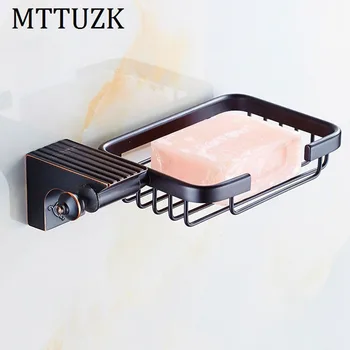 

MTTUZK Bathroom Accessories ORB Brass Basket Soap Dishes Soap Holder Wall Mounted Soap Case Home Decoration