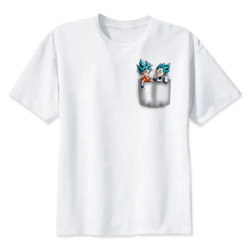 

Dragonball Dragon Ball Z T Shirt Pocket Sayian - Gym Wear Muscle Shirt Cartoon t shirt men Unisex New Fashion tshirt