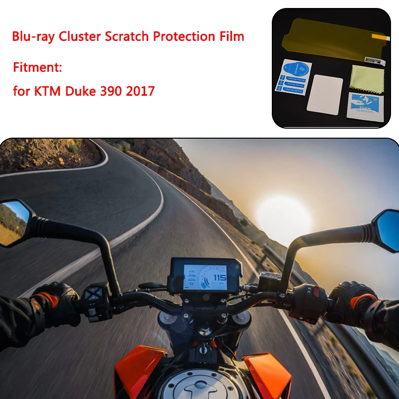 for KTM Duke 390 DUKE 2017 Instrument Dashboard Cluster Scratch Protection Film Screen Protector Blue Light Blu-ray