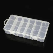 free shipping PP storage box grid Category Box Sealed bin Home Component case Fishing gear box feed box part jewelry tool box