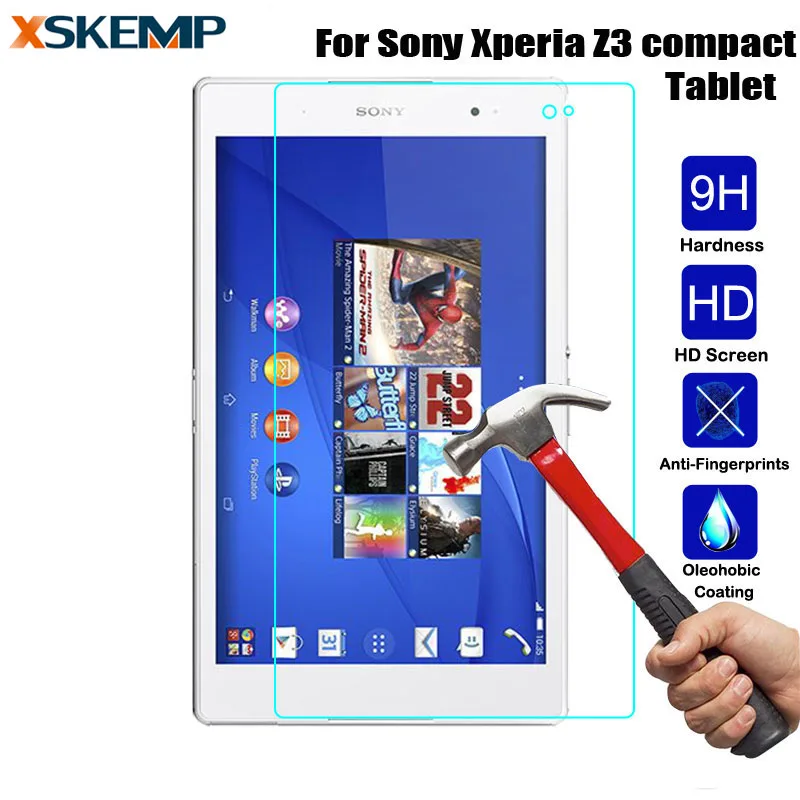 Защитная пленка для планшета для sony Xperia Z3 Compact Tablet 8,", закаленное стекло, защита экрана 2.5D, высокая четкость, защита от царапин