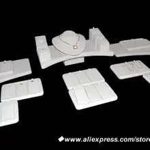 Новое поступление высокое ювелирное изделие дисплей комплект бежевый цвет для браслета ожерелье кулон лоток Стенд Витрина SN-1114110