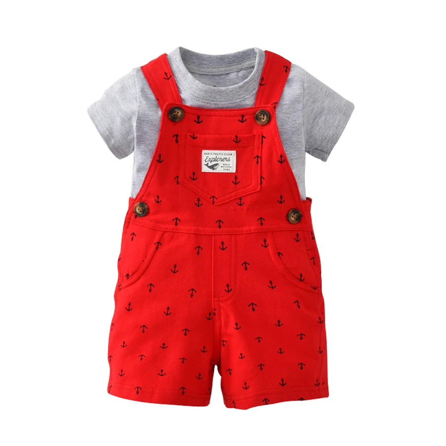 

Girls Clothing Summer Short Sleeve Cotton Romper Toddler Kids Playsuit Outfits Girl Red Jumpsuit Trousers 7M-24M