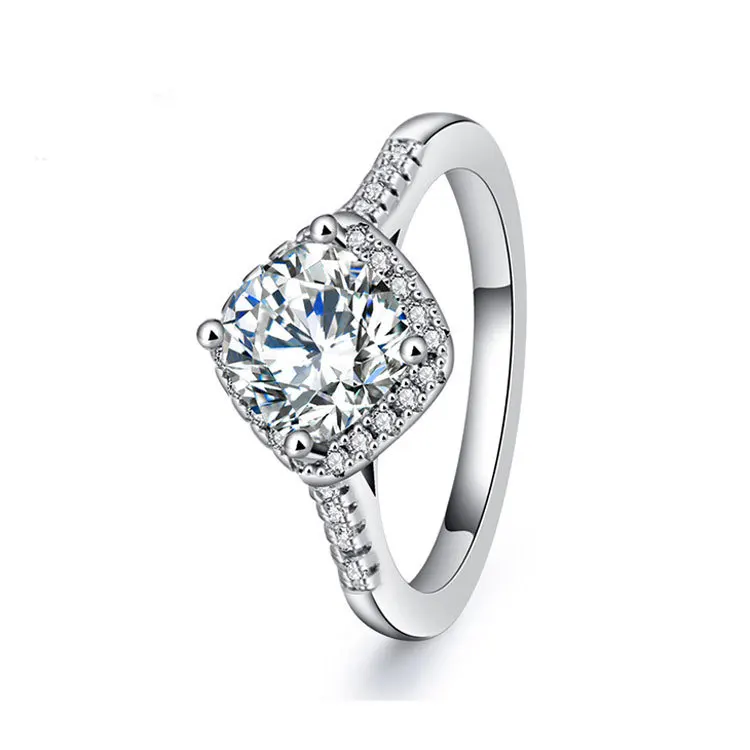 silver 925 women's jewelry big square diamant rings woman,designer jewelry luxury silver jewellery.