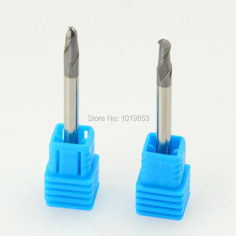 

SLONS S200-R2x4x50L HRC50 4mm shank diameter BALL NOSE tungsten carbide end mills for steel