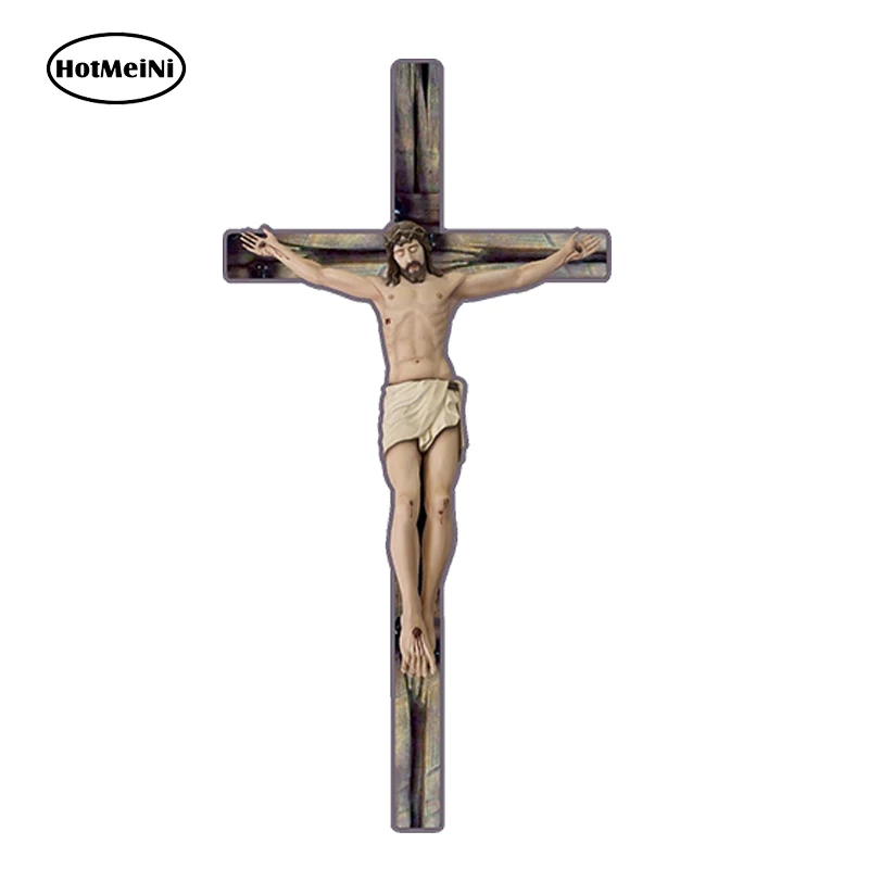 HotMeiNi 13 см x 6 5 автомобильный стильпростиктор 800 Jesus на крестике наклейки для