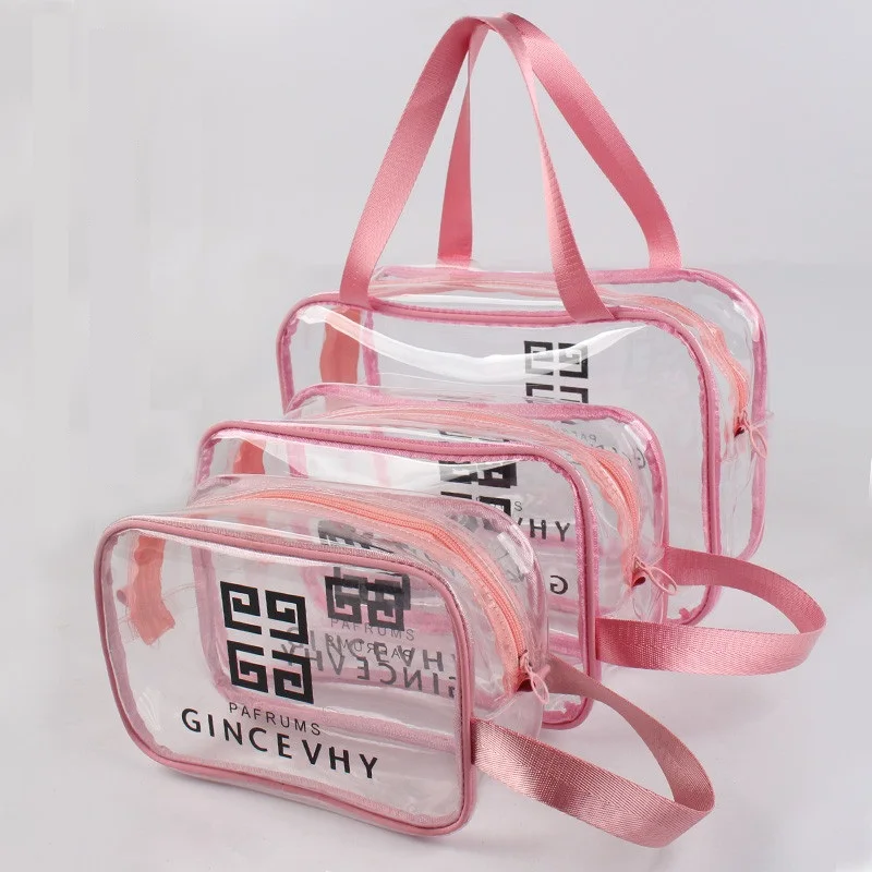 

Transparent PVC Bags Travel Organizer Clear Makeup Bag Beautician Cosmetic Bag Beauty Case Toiletry Bag Make Up Pouch Wash Bags