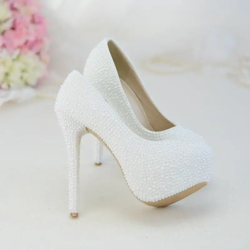 white evening heels