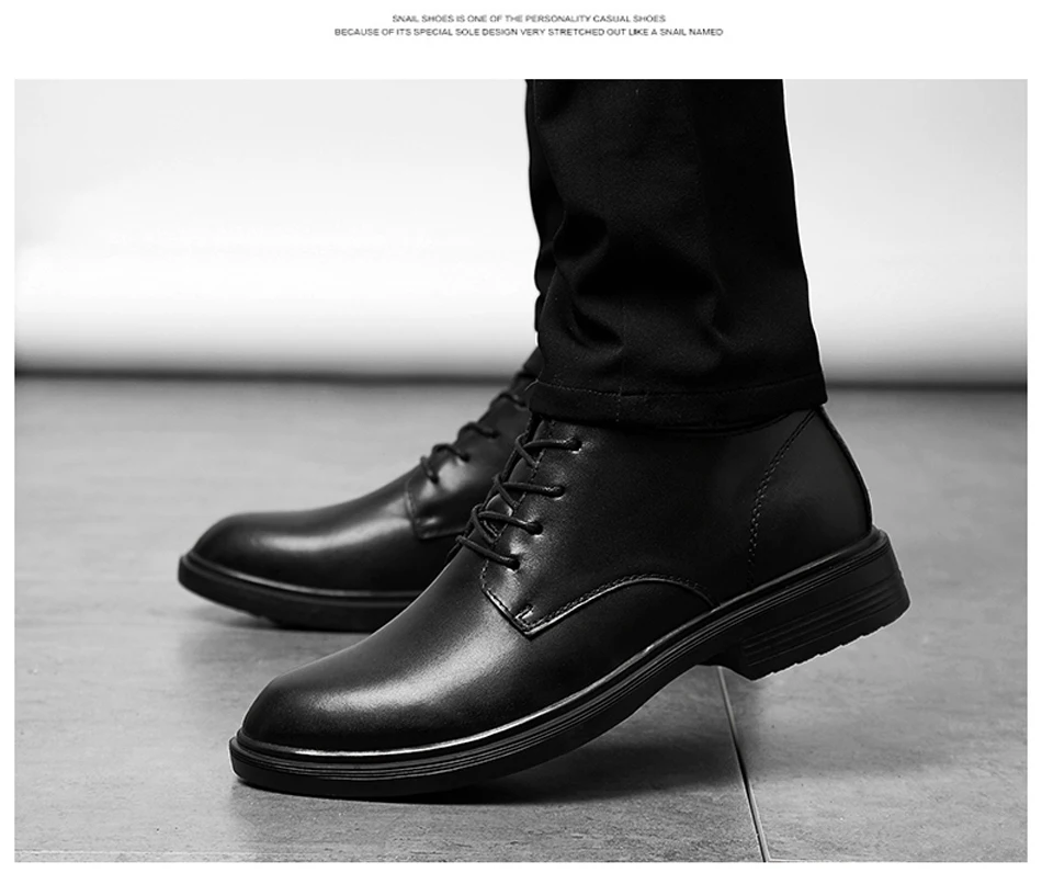 couro genuíno clássicos preto sapato homem adicionar