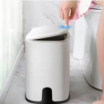 

11L Plastic Narrow Type Trash Can Toilet Waste Bin Dustbin Trash bin Basket Garbage Bucket Bathroom Cleaning Tool
