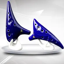 Окарины музыкальный инструмент студент посвященный 12 отверстие флейта пикколо синий