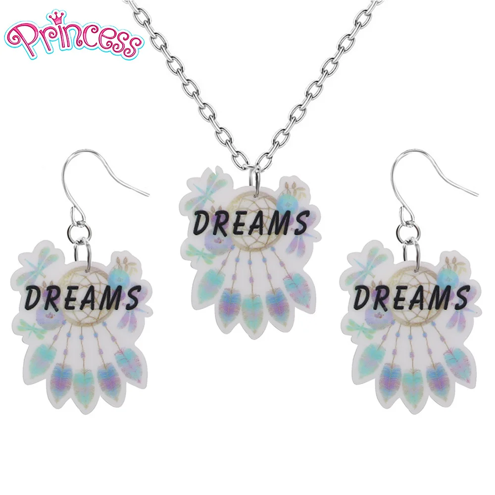 

2019 New Fashion Girls Kids Gift Jewelry Cool Derams Earring Pendant Short Chain Necklace Xmas Gift Wholesale KS64