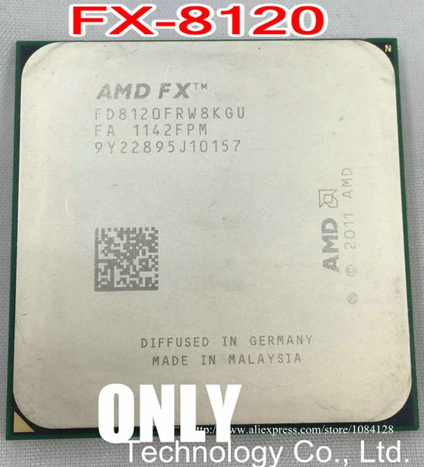 Процессор AMD FX-8120 FX 8120(3,1 ГГц/8 Мб/8 ядер/Socket AM3+/940-pin) FD8120FRW8KGU, настольный процессор, поцарапанные части