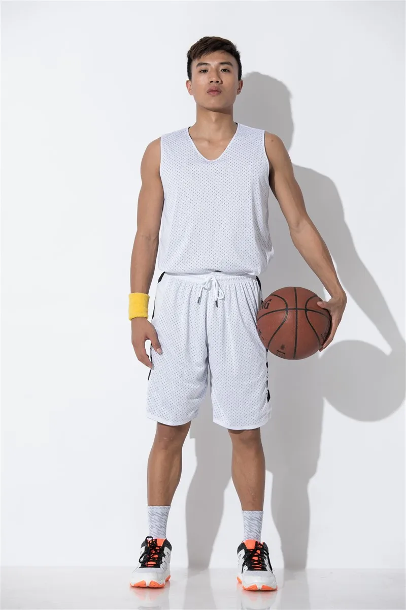 HOWE AO баскетбольная форма быстросохнущие мужские баскетбольные трикотажные изделия жилет и шорты Двусторонняя одежда спортивная одежда