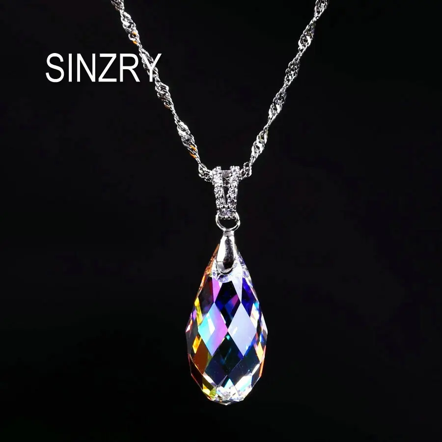SINZRY crystal jewelry Hot import Austria crystal waterdrop shining