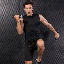 Мужской Быстросохнущий формирователь без рукавов спортивный жилет для похудения талии тренировки BB55