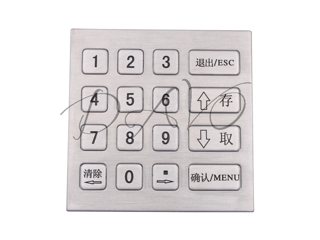 4x4 Metal Matrix Keypad IP65 Stainless Steel Industrial Keyboard USB Numeric Keyboard Silicone Waterproof 4x4 Metal Matrix Keypad IP65 Stainless Steel Industrial Keyboard USB Numeric Keyboard Silicone Waterproof