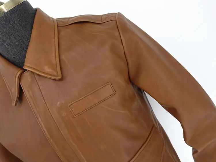 Free shipping.high grade horseskin leather jacket.man claccic A2 style genuine leather coat,vintage fans,Fetal bovine skin sheepskin aviator jacket