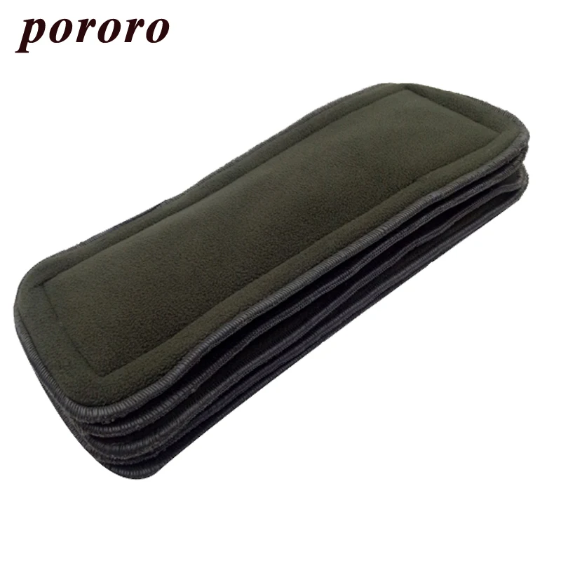 

Pororo 5 layer Bamboo Charcoal Diaper Inserts( 3 layer microfiber inner) 13.5*35cm Washable Reusable