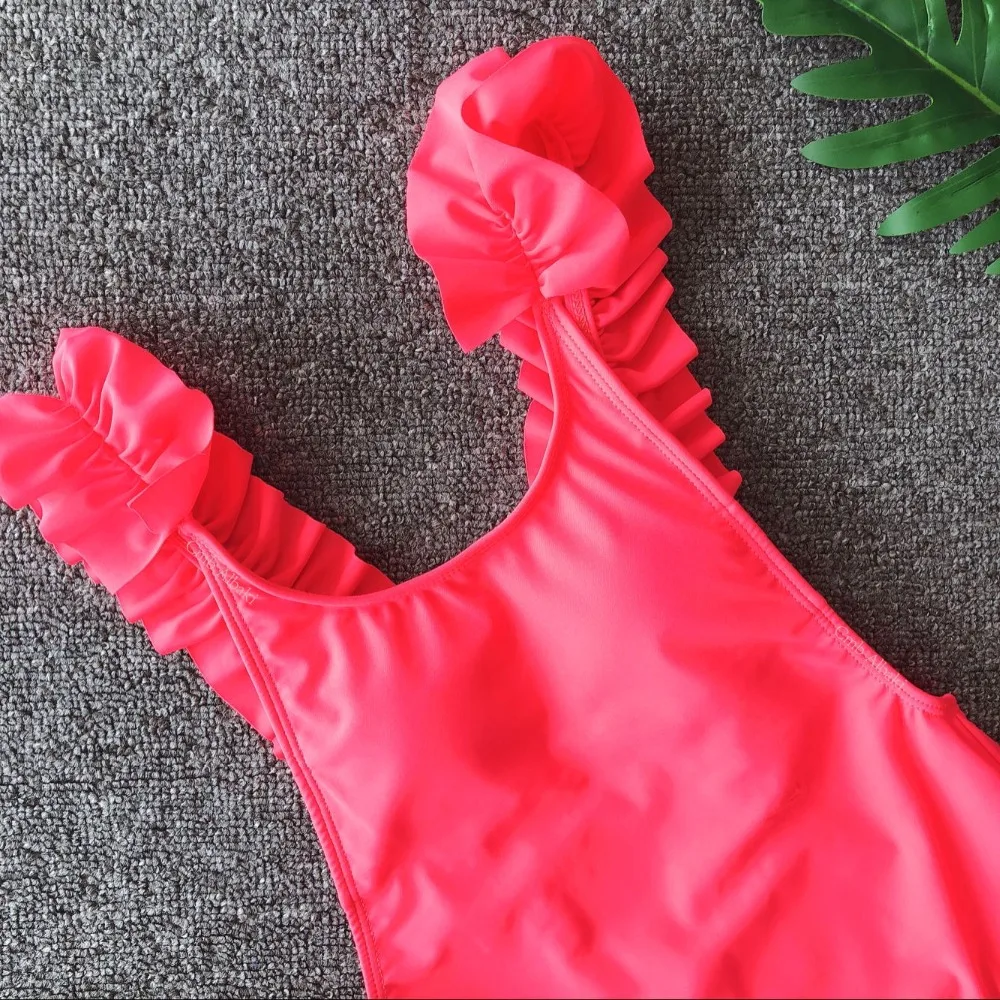 Piece Bikini Scrunch Bundas Swimwear Terno de