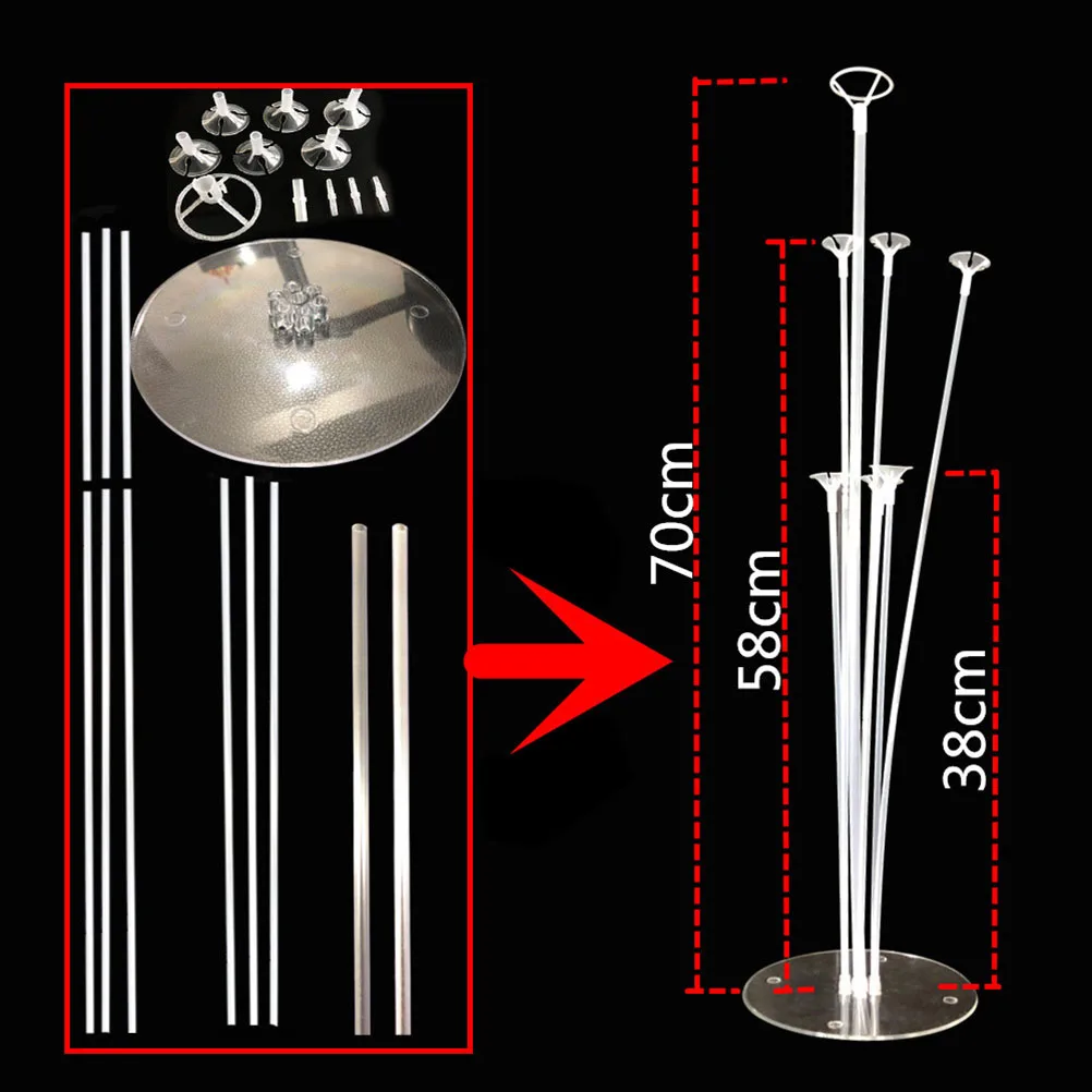  6pcs Table Balloon Stand Reusable Clear Balloon Holder Balloon Stand Kit Balloon Support Holder Bal