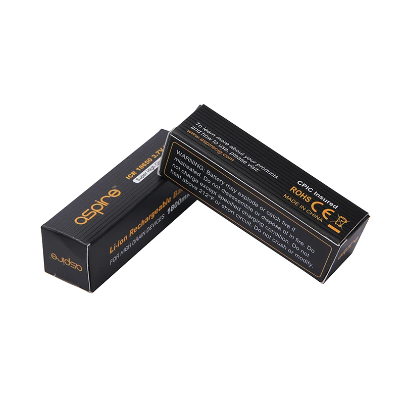 2pcs Original Aspire 18650 battery 2600mAh 1800mAh Rechargeable ICR 18650 Li-ion battery for Electronic cigarette Box Mod Vape 02