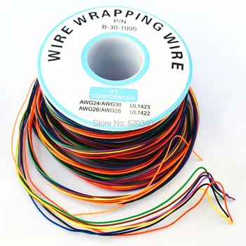 

250 m/lots AWG30 Wrapping Wire 8 Colors Single Strand Copper Cable Ok Wire Electrical Wire for Laptop Motherboard PCB Solder