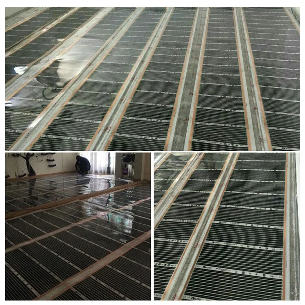 

New Shipping Free 39.39 inch * 19.69inch Far Infrared Electric Floor Heating Films With 1.5M Cable 220VAC 110W