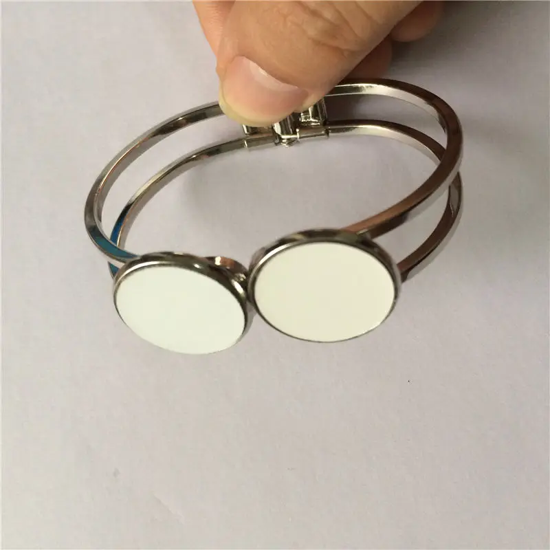 

bangles for sublimation bangle jewelry for heat tranfer printing consumable DIY gift blank material include two veneers 06084