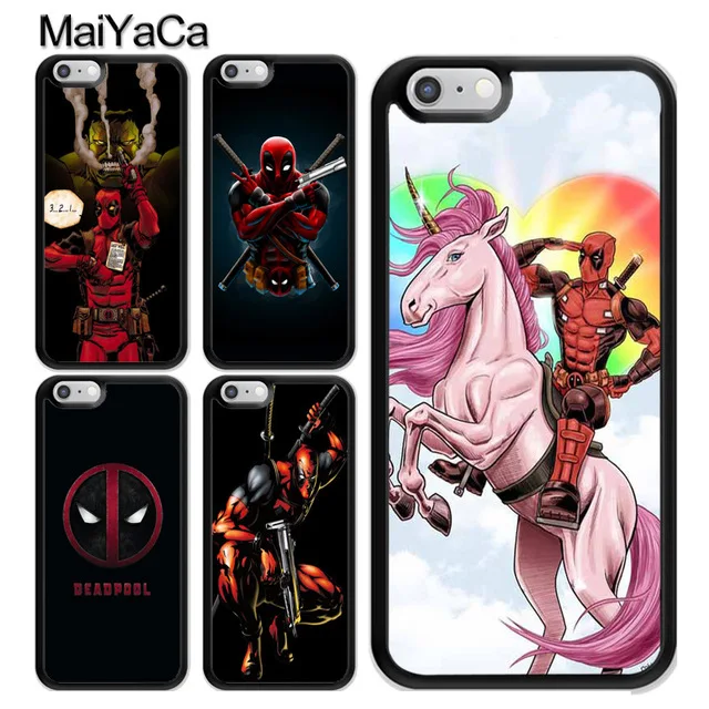 MaiYaCa супер герой Дэдпул для iPhone 4S 5C 5S 6S 7 8 Plus X XR XS MAX Samsung черный мягкий чехол