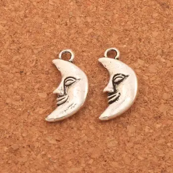 

Half Face Moon Spacer Charm Beads 19x9mm 200PCS zinc alloy Pendants Alloy Handmade Jewelry DIY L110