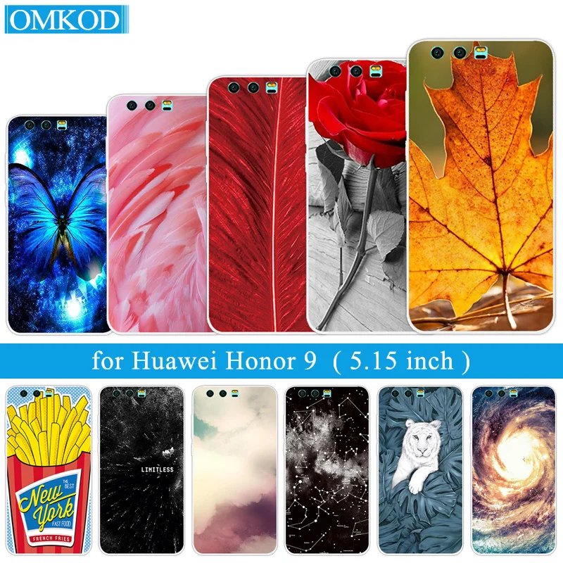 Для Huawei Honor 9 чехол силиконовый 5 15 ''для мягкий Ультратонкий для черный