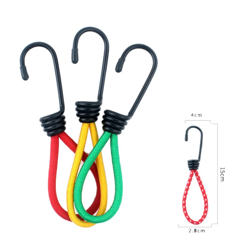 Outdoor Tent Hook 15CM Camping Essential Multifunction Elastic Rope Tied Rope Camping Hiking Tent Accessories #4S04 (4)