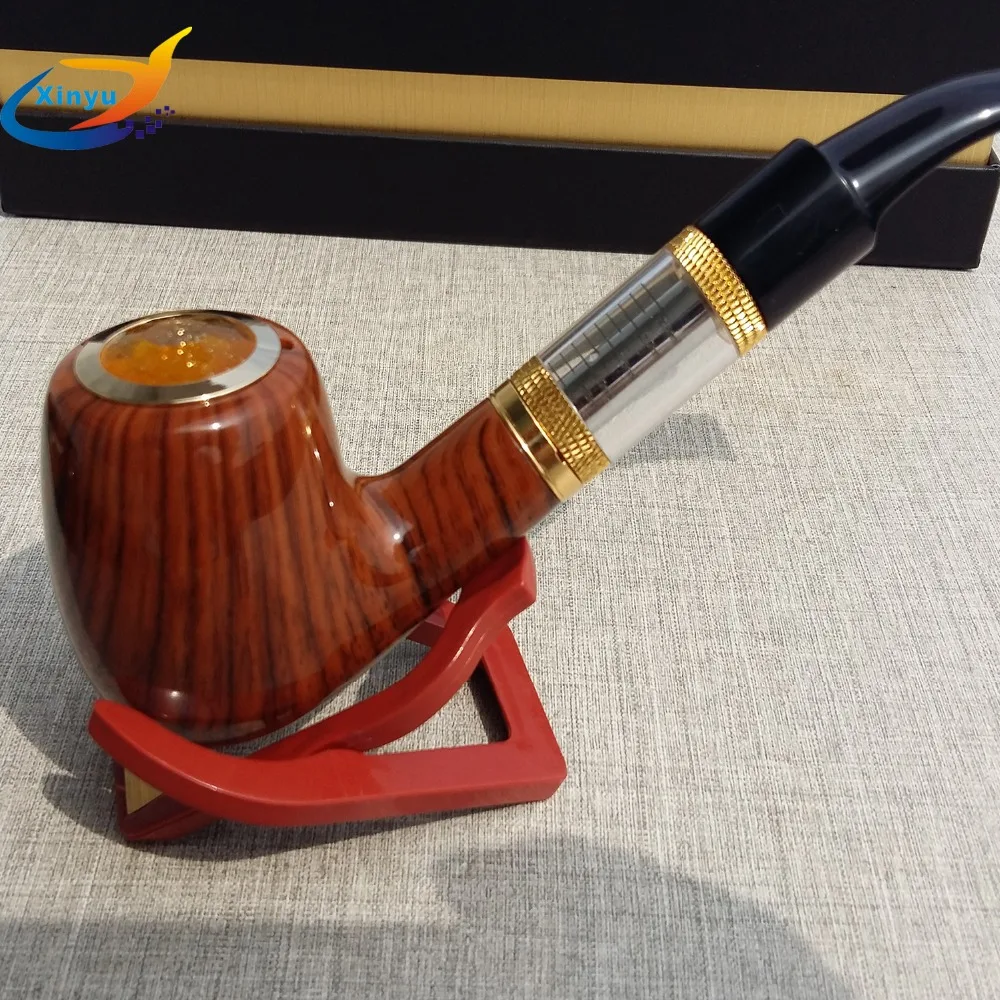  EST Electronic Wooden Pipe Vaporizer Box Mod 2.5ml Atomizer 618 Pipe Cigarette Electronic Vaporizer