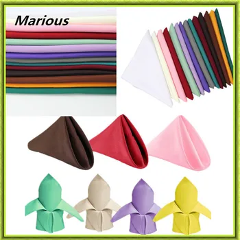 

Marious Brand 100pcs Pieces Multicolor 12" Square Pure polyester Table Napkin Dinner Pocket Wedding Favor Decoration