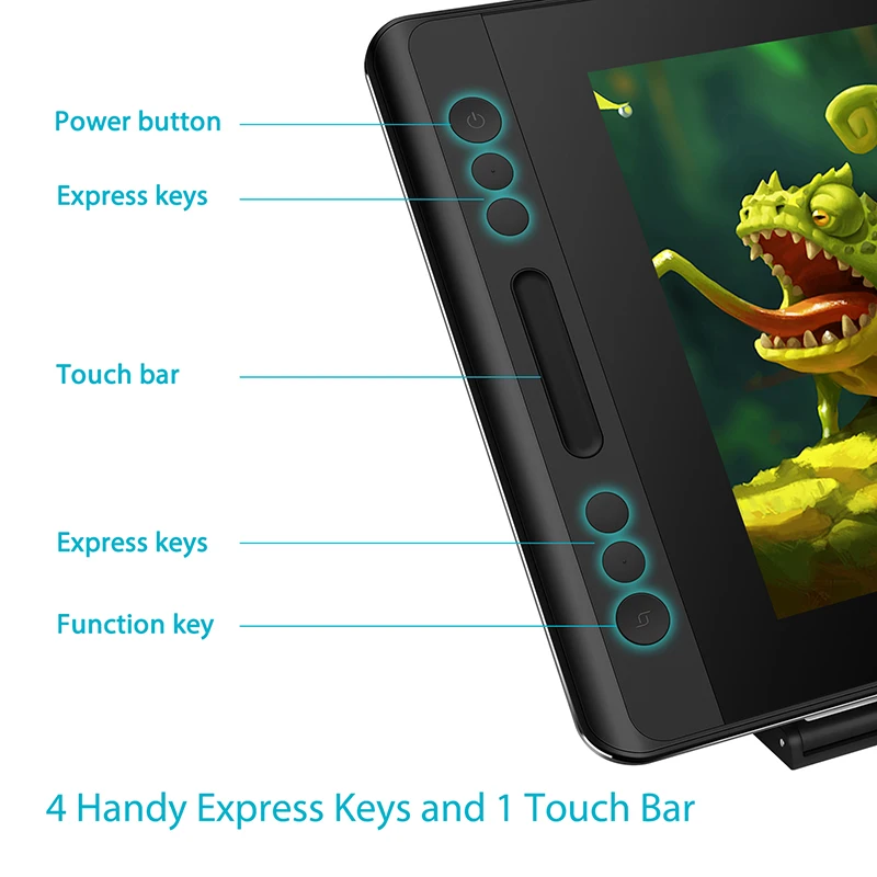 Goedkoop Huion Kamvas Pro 12 GT 116 Batterij Gratis Pen Tablet Monitor Tilt Ondersteuning Grafische Tekening Pen Display Monitor 11.6 Inch met Handschoen