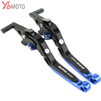

High Quality For SYM GTS300i GTS 300i 2017-2018 CNC Motorcycle Accessories Folding Extendable Brake Clutch Levers LOGO GTS300i