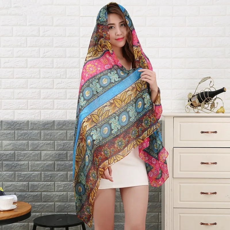 Hot-Women-national-wind-scarves-Korean-retro-shawl-beach-sunscreen ...